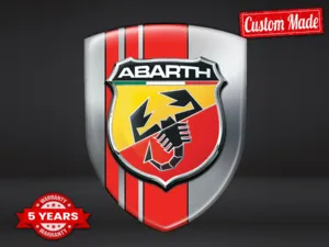 Fiat Abarth Stickers dôme Perso Style Course Étiquettes Élégantes